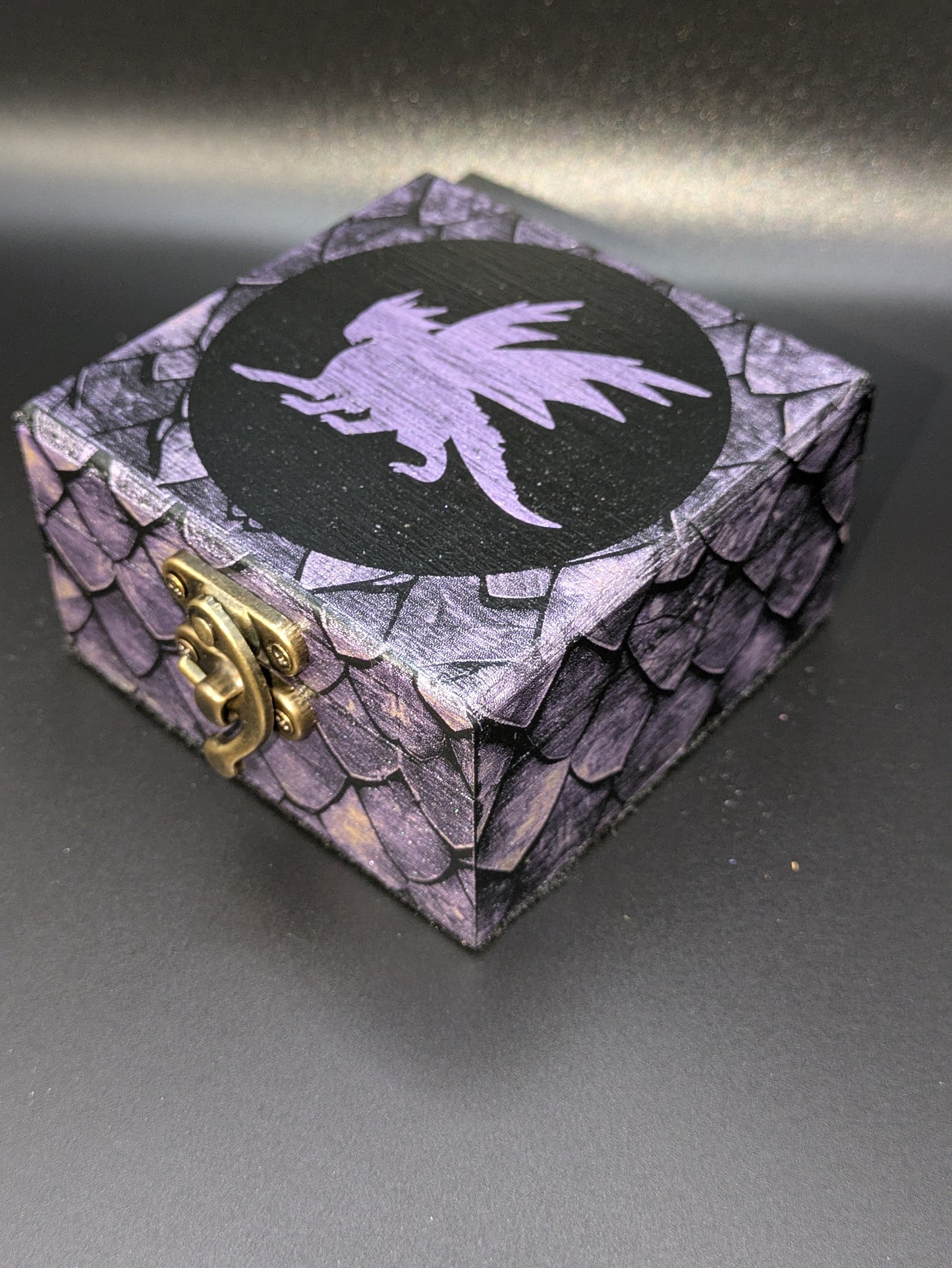 Purple Dragon Sillouette Box