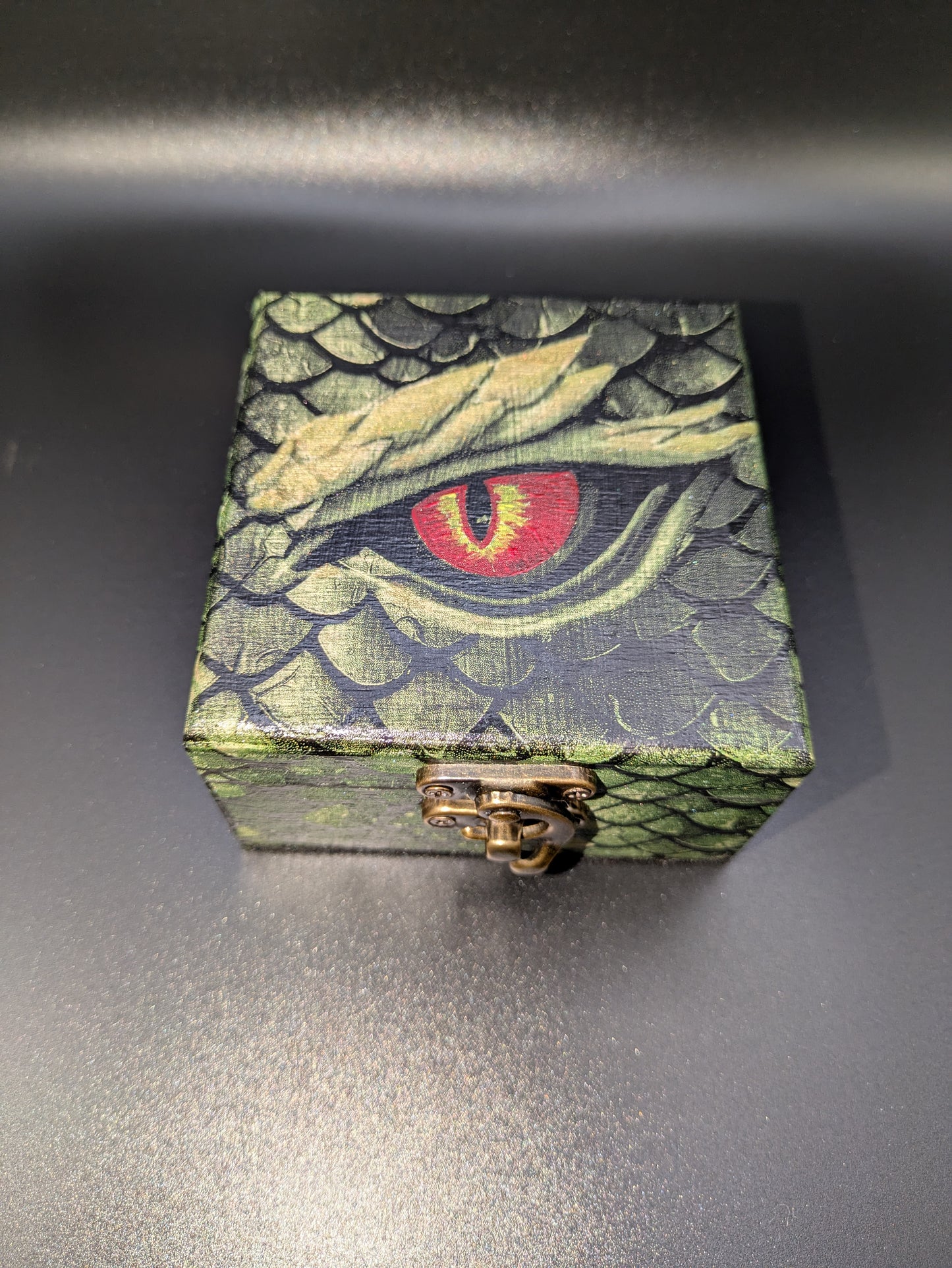 Green Dragon Box with Red Eye